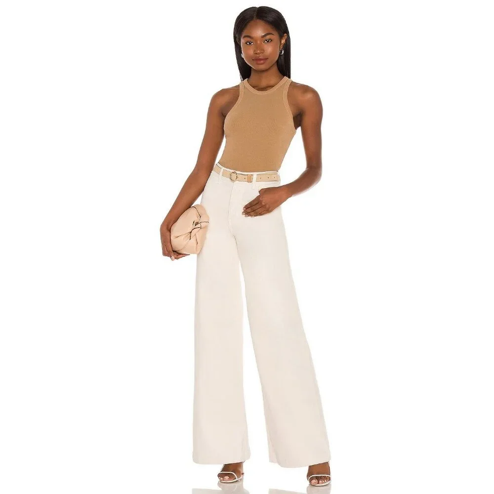 Triarchy High Rise Wide Leg Jeans Off White - Picture 4 of 4